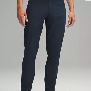 Lululemon Unisex Dark Navy Slim Fit Trousers In Size 32x32.